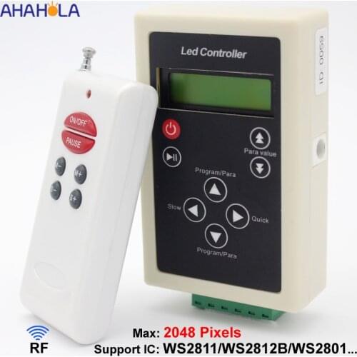 Dc 5v 12v 24v Controladora Rgb Ws2801 Ws2811 Ws2812b Controller Spi Pixel Led Controller Digital Rgb Controller