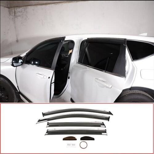 For Honda CR-V 2017-2019 Car Windows Vent Visor Deflectors Hatchback Protection Wind Guard Sun Rain Visors Cover Car Accessories