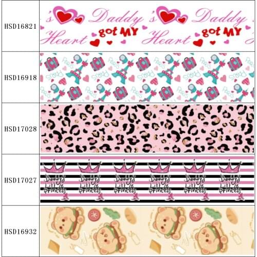 HSDRibbon free shipping 3" 75mm heat transfer printed hsd-design series Grosgrain Ribbon 50Yards/Roll