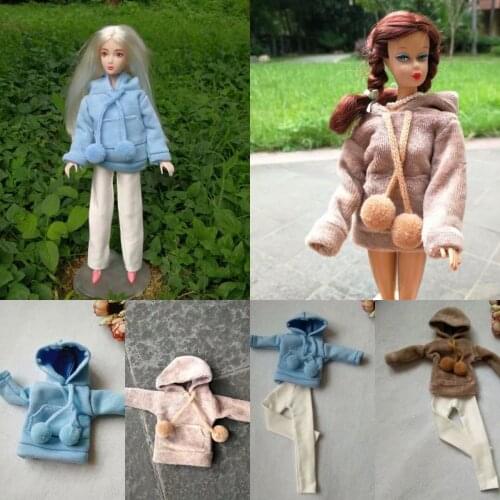 Toy Doll Fashion Dress Up Ball Ball Dress Up 6 Points Height 11.5 Inch Sweater Skirt Bouwa Fashion Sweater