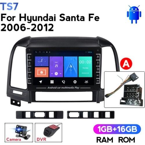 IPS Screen HD1280*720 Android IPS DSP Car Radio Multimedia Player For Hyundai Santa Fe 2 2006-2012 Navigation 2 din no dvd BT
