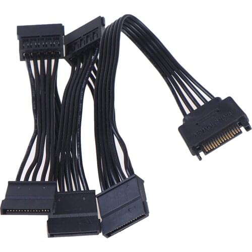 SATA 15Pin 1 to 5 SATA hard drive power line hard disk expansion line Hot sale