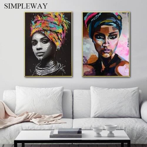Canvas Painting Figure Decorative Picture Wall Art Abstract Woman Portrait Poster and Print Modern Home Living Room Decoration