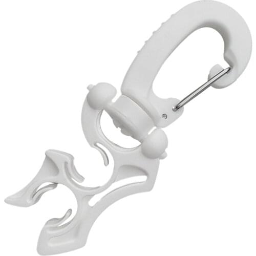 Lightweight Scuba Diving Snorkeling Double 2 BCD Hose Holder Regulator Octopus Retainer with Folding Swivel Snap Clip