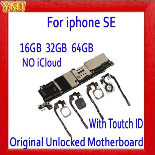16GB / 32GB / 64GB for iphone SE Motherboard without Touch ID/With Touch ID,Original for iphone SE Mainboard with Full unlocked