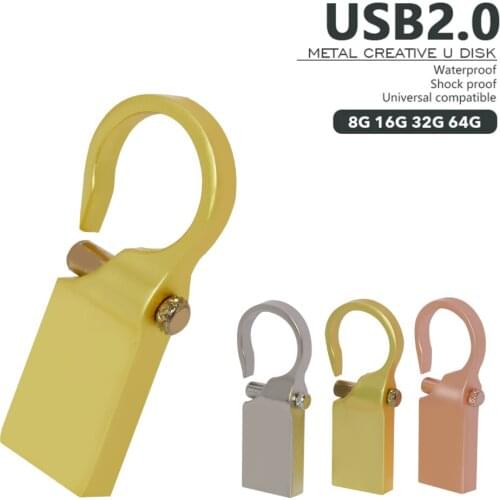Metal Pen Drive Pendrive Usb Flash Drive 2.0 Cle Usb Memory Stick Flash Usb Stick U Disk custom logo 4GB 8GB 16GB 32GB For gift