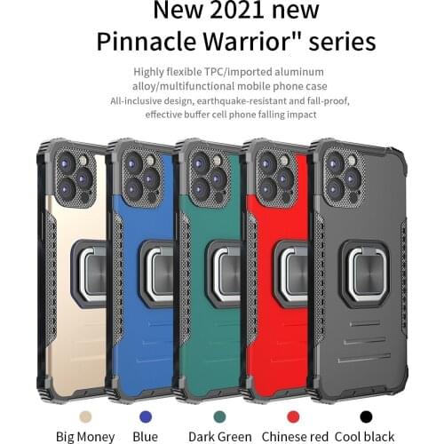 Fashion Shockproof Armor Case For iPhone 11 Pro Max 12 Mini X XS XR 6S 7 8 Plus Cover Car Holde Ring Coque Magnetic Metal Fundas
