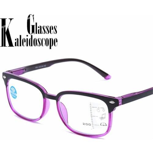 Women Multifocal Progressive Reading Glasses Men Anti Blue Light Eyeglasses Ladies Optical Prescription Presbyopia Diopter+1.5
