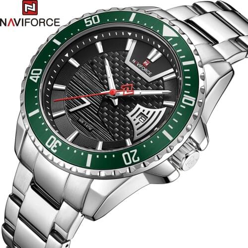 NAVIFORCE Casual Sport Watch for Men 3ATM Waterproof Military Male Watches Quartz Date Display Clock Luminous Relogio Masculino
