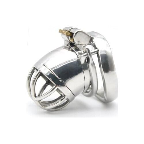 Stainless Steel Stealth Lock Male Chastity Device with Anti-Shedding Ring,Cock Cage,virginity Belt,Penis Ring,A271-1