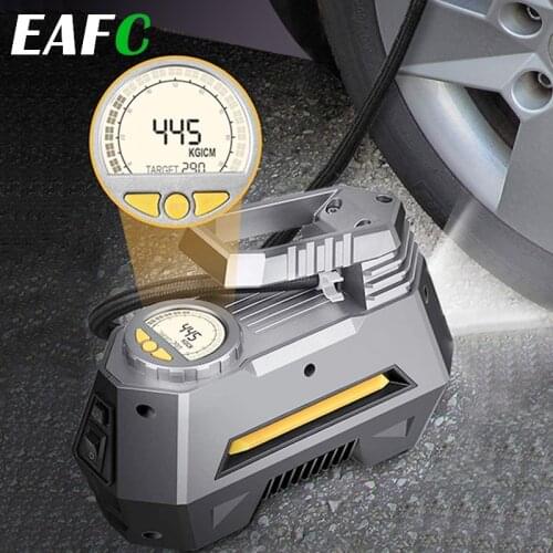 Portable Air Compressor Tire Inflator 12V DC Auto Shut Off Digital Car Air Pump Tire Pump with LED Light for Car Bicycle Balls