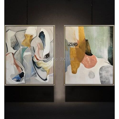 Hand Painted Texture Oil Painting Pure Handmade Canvas Wall Art Abstract Oil Paintings Artwork Canvas For Living Room Decor