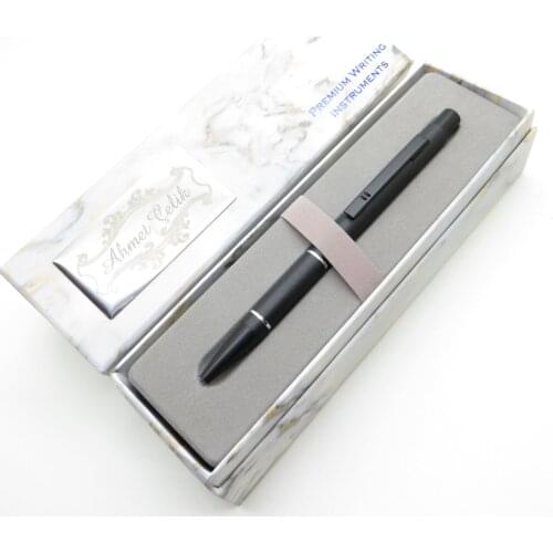 Wings Marble T243 Matte Black Ballpoint Pen | İsme Special Pen | Gift Pen