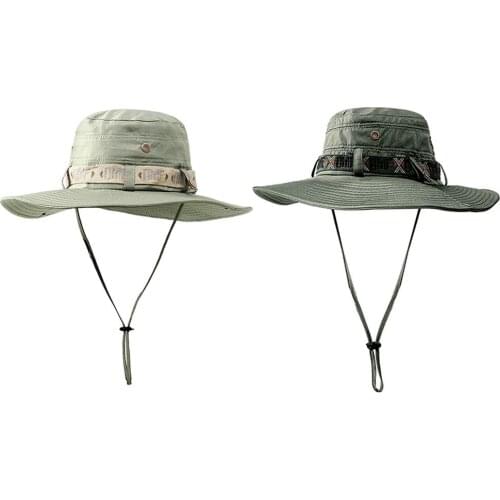 Waterproof Outdoor Shade Hat Fisherman Mountaineering Breathable Hat Summer UV Protection Sun Cap Fishing Camouflage Hat