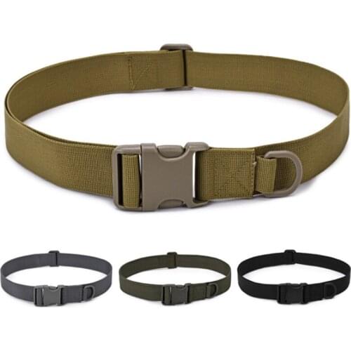 Tactical Sport Waist Belt with Plastic Buckle Army Military Multifunctional Belts Adjustable Outdoor Hook Loop Waistband
