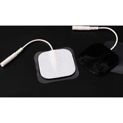 Y1UF 10Pcs Replacement Electrode Pad For Massagers /Tens Units Pads 4x4cm White Cloth