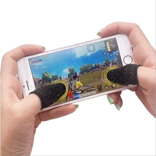1 Pair Gaming Finger-Sleeve Touch Screen Thumbs Sleeve Non-Scratch Sensitive Breathable For Pubg Mobile Phones For Tablet iPad