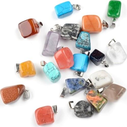 12Pcs/Lot New Jewelry Hot Selling Irregular Fashion Natural Stone Pink Quartz Charms Necklace Pendants for Women Jewelry Making