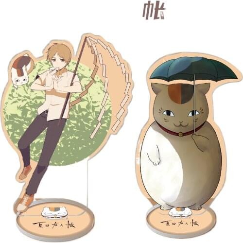 16cm Anime Natsume Yuujinchou Keychain Natsume-Takashi Madara Fun Cartoon Acrylic Key Chain Pendant Jewelry Kawaii Sleutelhanger