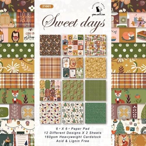 24Pcs/Lot Fox Retro Material Papers DIY Scrapbooking Album Diary Gift Decorative Paper Scrapbooking Paper