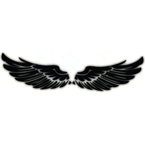 40CM Angel Rear Wing Modified Car Stickers Wings Reflective Material Body Sticker Decals Black Silver CT-754