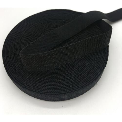 5 Yards/lot 3/8"10mm Black Solid FOE Fold Over Elastics Spandex Satin Band DIY Lace Sewing Trim