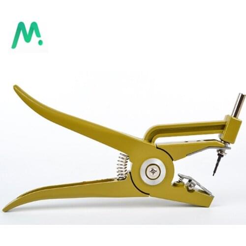Automatic Rebound Ear Tag Pliers Swine Cow Sheep Livestock Ear Applicator Vertical Hydraulic Animal Identification Tool
