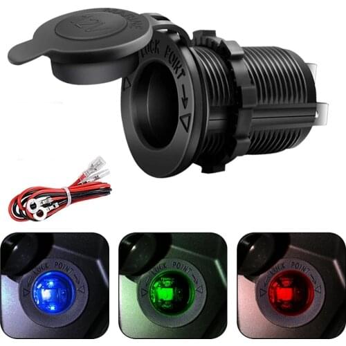 12V Car Cigarette Lighter Waterproof Socket Power Outlet Socket Receptacle Car Accessories Dropship ForAuto Boat Motorcycle