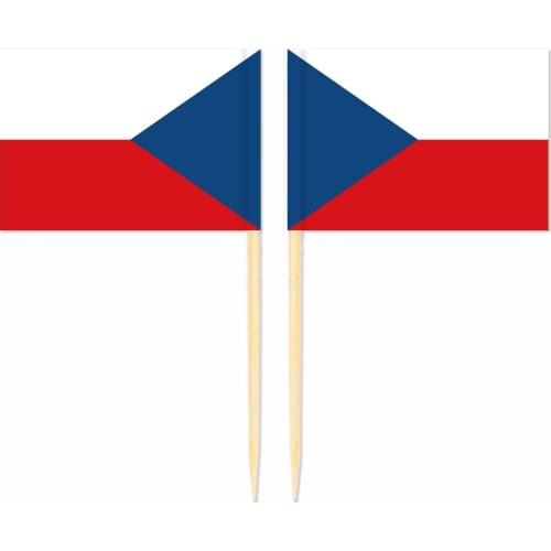 Free Shipping Czech Flag Toothpick Flag 3.5X2.5CM 300pcs/bag Czech National Flag