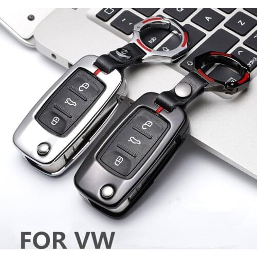 Color Zinc Alloy Car Key Case Cover For VW Golf Bora Jetta POLO GOLF Lavida Passat Tiguan Skoda Octavia A5 Fabia SEAT Ibiza Leon