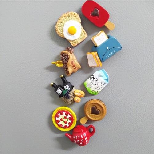Home Refrigerator and Kitchen Decorations, Exquisite Cartoon Simulation Food European-style Refrigerator Magnet Stickers