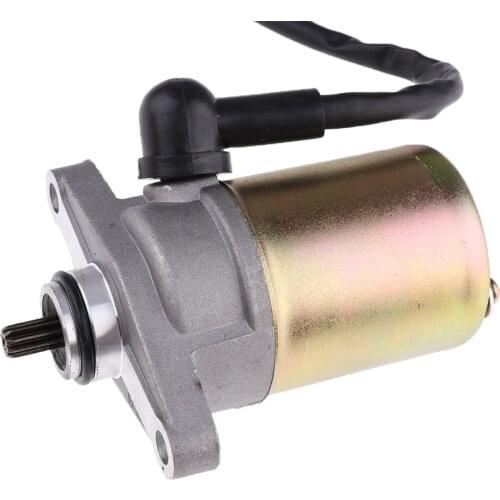 10 Teeth Electric Starter Motor Replacement for GY6 2-Stroke 49cc 50cc Engine Chinese ATV Scooter Moped