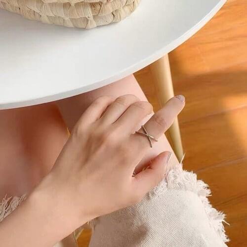 Fill X-shaped ring, cross-shaped ring, gold filling, golden cross-shaped ring, cross-shaped fashion ring, cross-shaped ring