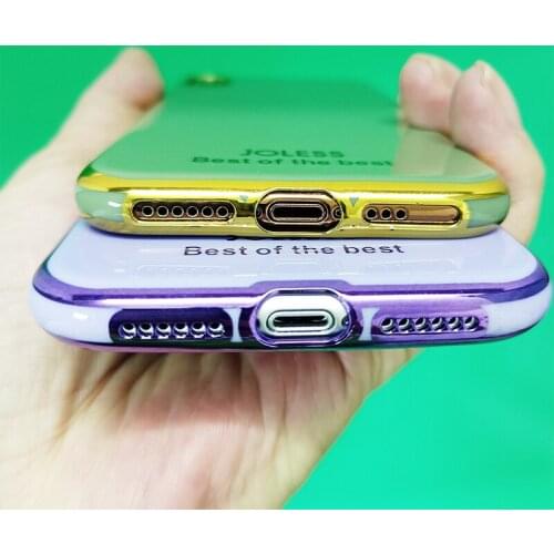 Suitable for iPhone 12 Pro Max cas X XS XR XS MAX electroplating straight edge mobile phone case all-inclusive soft shell