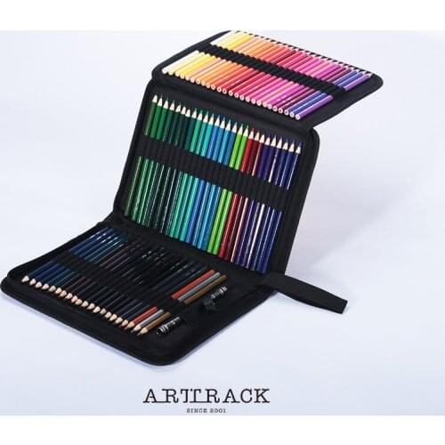 48/72 Color Wooden Colored Pencils Set, Student Painting Materials, Art Supplies Oily Canvas Pen Curtain Bag