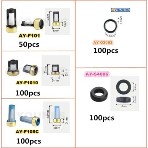 450pieces fuel injector repair kit microfitler rubber seals oring sets