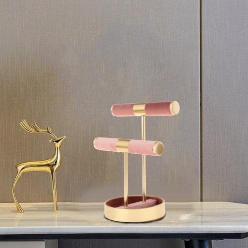 Novelty Jewelry Display Double Layer Shelf Bracelet Watch Hanging Stand Organizer Holder Bedroom Home Shop Decoration