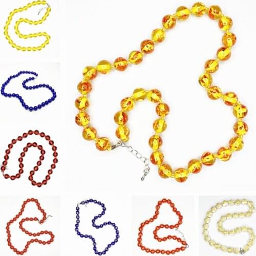 Handmade Wholesale Bodhi Beads Strand Necklace Resin Ambers Prayer Short Chain Choker Faux Beeswax Jewelry Buddhist String B492