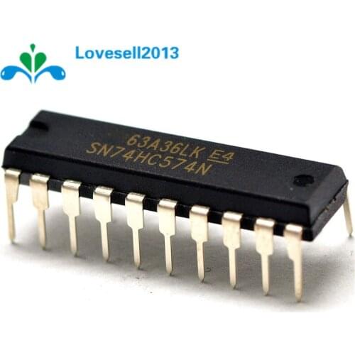 2pcs 74HC574N 74HC574 DIP-20 D-Type Flip-Flop Integrated Circuit IC DIP 20
