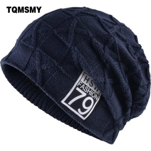 TQMSMY 2018 Unisex Winter Men Beanies Hats Womens Knitted Number 79 Label Cap Solid Ski Colors Gorros Bonnet Beanie Hat TMC07