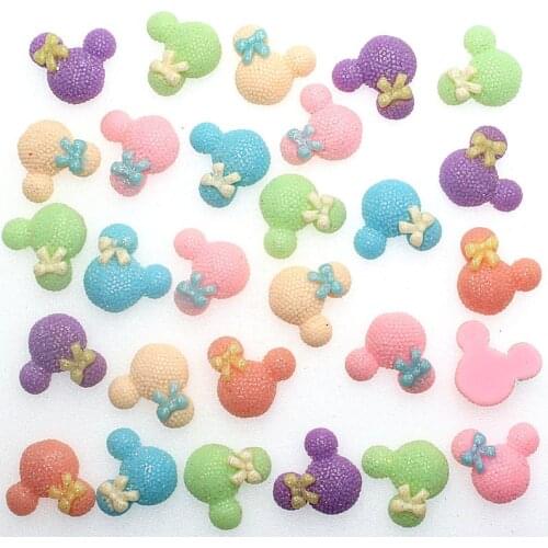 100pcs 20mm Flatback Bling Mouse Cabs - DIY Jewelry decor, scrapbook, hair bow clips