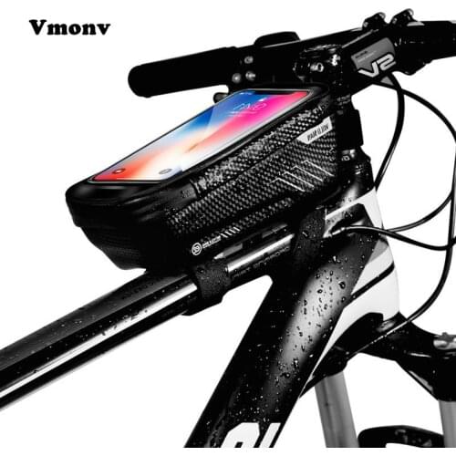 Vmonv Universal Bike Bag Phone Holder For iPhone X XR Sansung S9 Rainproof Waterproof MTB Front Bag 6.2 inch Mobile Phone Holder