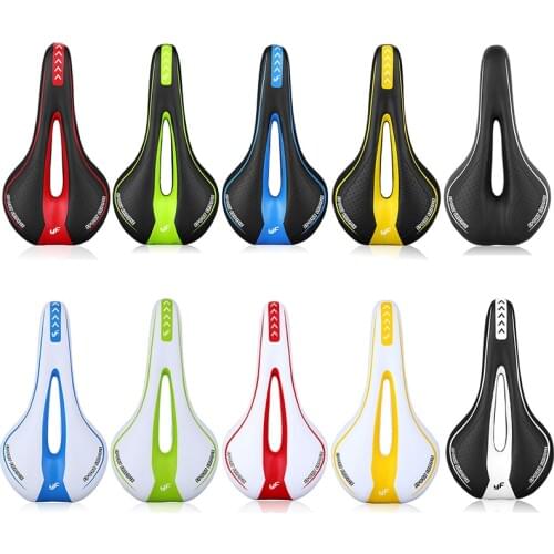 Cycling Seat Saddle Soft Bicycle Pad Saddle Ergonomic Shock MTB Road Bike Silicone Skid-proof Seat Quality Leather Cushion