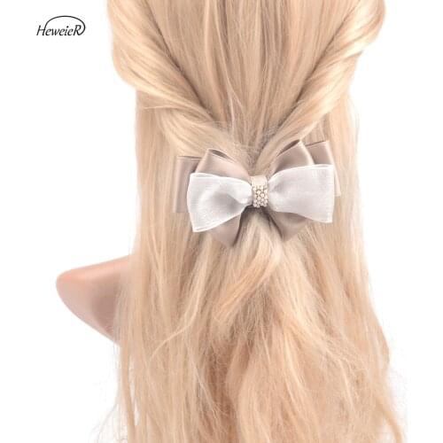 Lady Women Bowknot Lace Hair Clip Girls Barrette Hairpin Hairpieces Jewelry Accessories