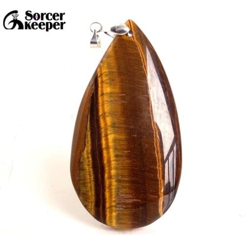 Women & Men Fashion Jewelry Pendant Necklaces With Chain Wholesale Natural Tigers Eye Quartz Stone Colares Femininos BE569