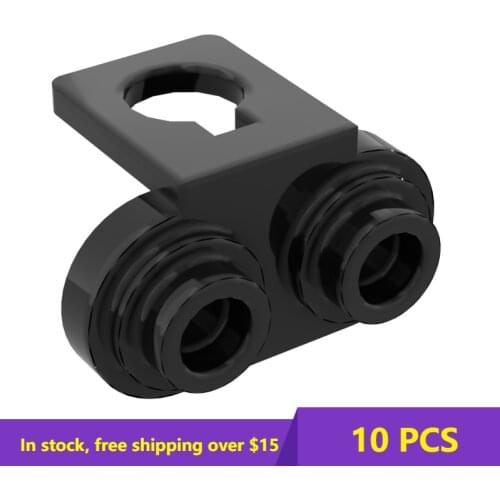 10PCS Bricks 18986 BACK PLATE W.2 KNOBS FOR TEXTILE For Building Blocks Parts DIY Construction Classic Brand Childrens gifts