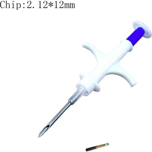 2.12*12mm Microchip 134.2khz Animal Chip Microchip Veterinary Syringe Lf Rfid Injector Animal ID Pet Transponder