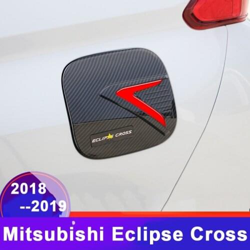 Car Fuel Tank Cover For Mitsubishi Eclipse Cross 2018 2019 Car Styling ABS Exterior Decoration Fuel Tank Cap Sticker Tank Covers