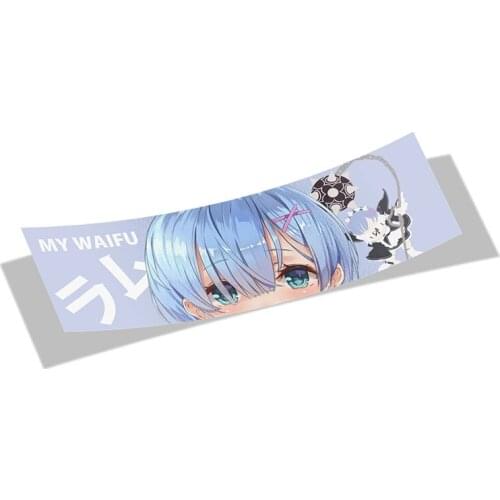 13X6.4CM 3D Car Sticker for Re-zero Slap Stickers Anime Vinyl Rear Windshield Trunk Decal Waterproof Car Accessories