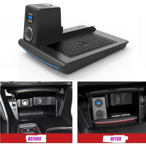 Car Wireless charging Mount kit QC3.0 Fast Charging with USB Port for Honda-Accord all models
